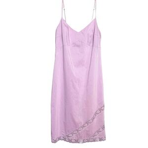 J.Crew Lilac Cotton-Blend Slip Dress Size 6 Classic Fairy Coquette Minimalist
